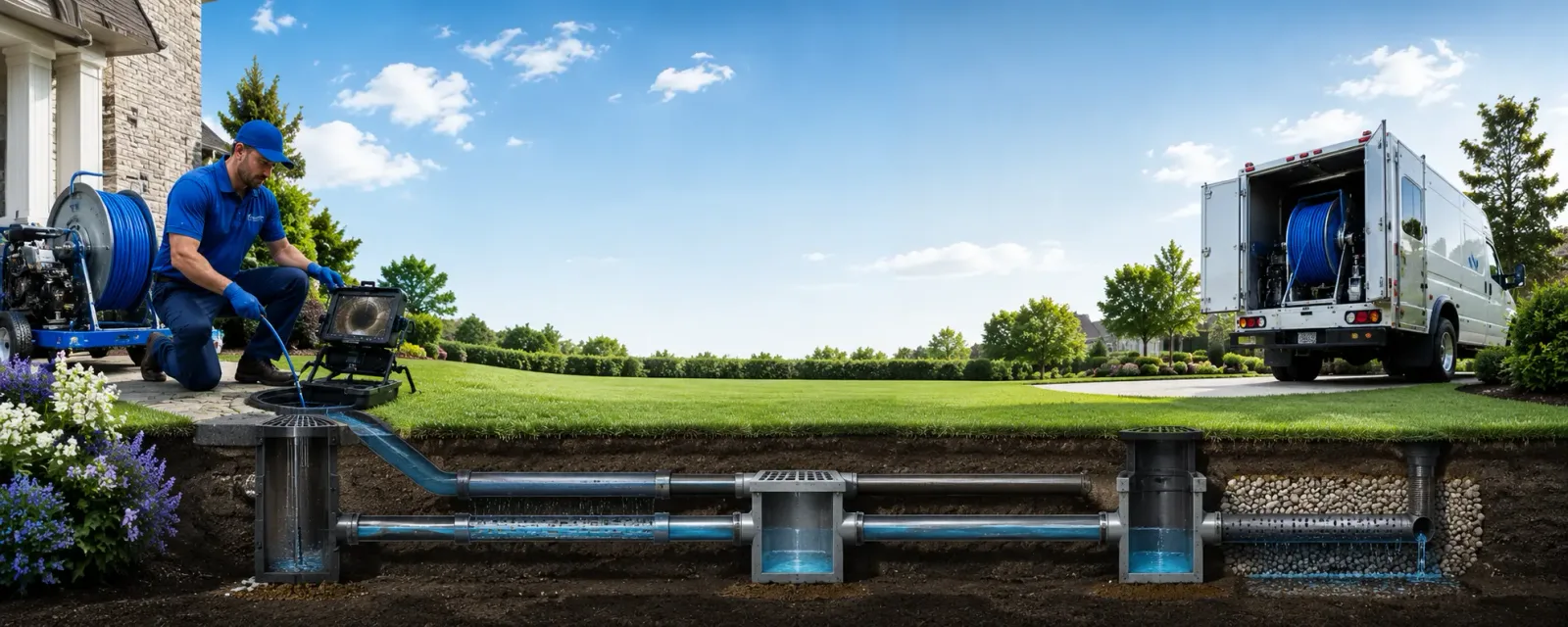 Outdoor drain cleaning information for Riverbank, CA